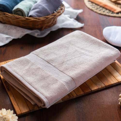 Fine Ribbed Towels-Peach